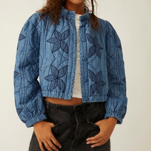 Free People Jackets & Blazers - NWT Quinn Jacket in Indigo